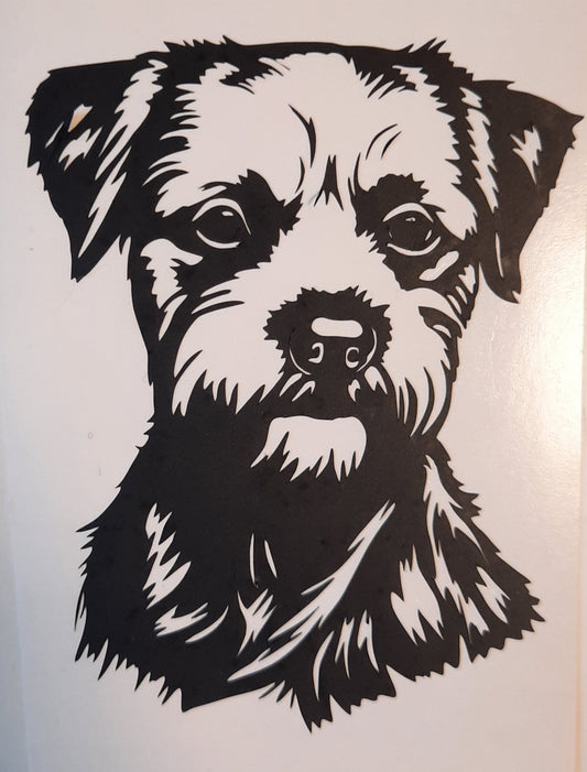 Border Terrier, Aufkleber - Autoauflkeber, Vinylaufklber