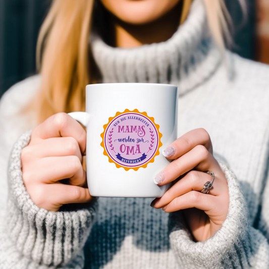 Nur die allerbesten Mamas werden zur Oma befördert - Tasse glossy