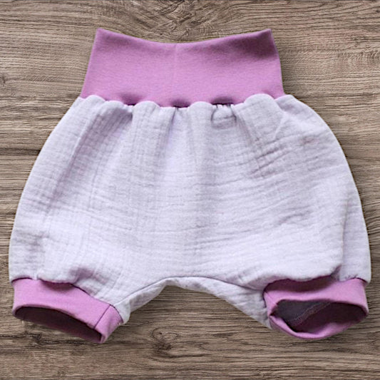 Gr. 80-92 Pumphose Musselin lila, violett