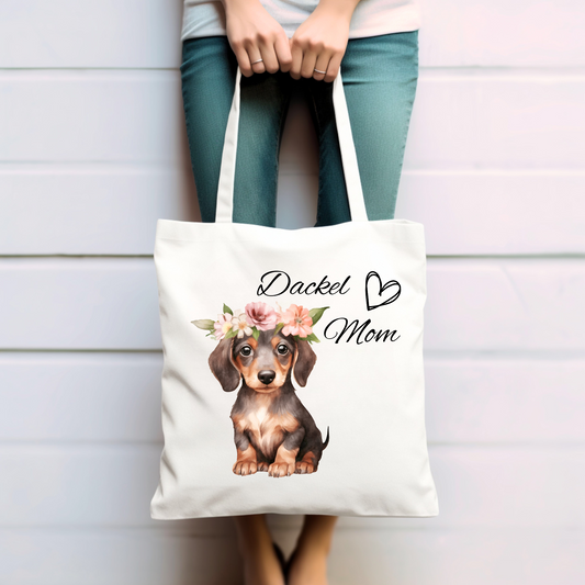 Dackel Mom - Baumwolltasche