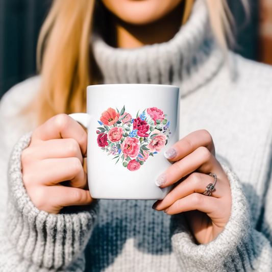Blumenherz - Tasse glossy