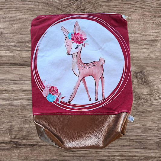 Kosmetiktasche, Kindertasche, Reh 18x23cm