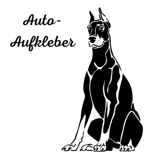 Dobermann, Aufkleber - Autoaufkleber, Vinylaufklber mit oder ohne Name