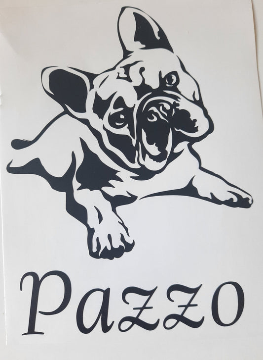 Französische Bulldogge, Frenchy, Aufkleber - Autoauflkeber, Vinylaufklber