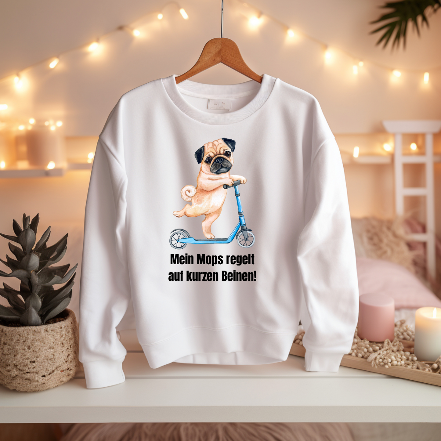Mein Mops regelt auf kurzen Beinen. - Basic Sweatshirt