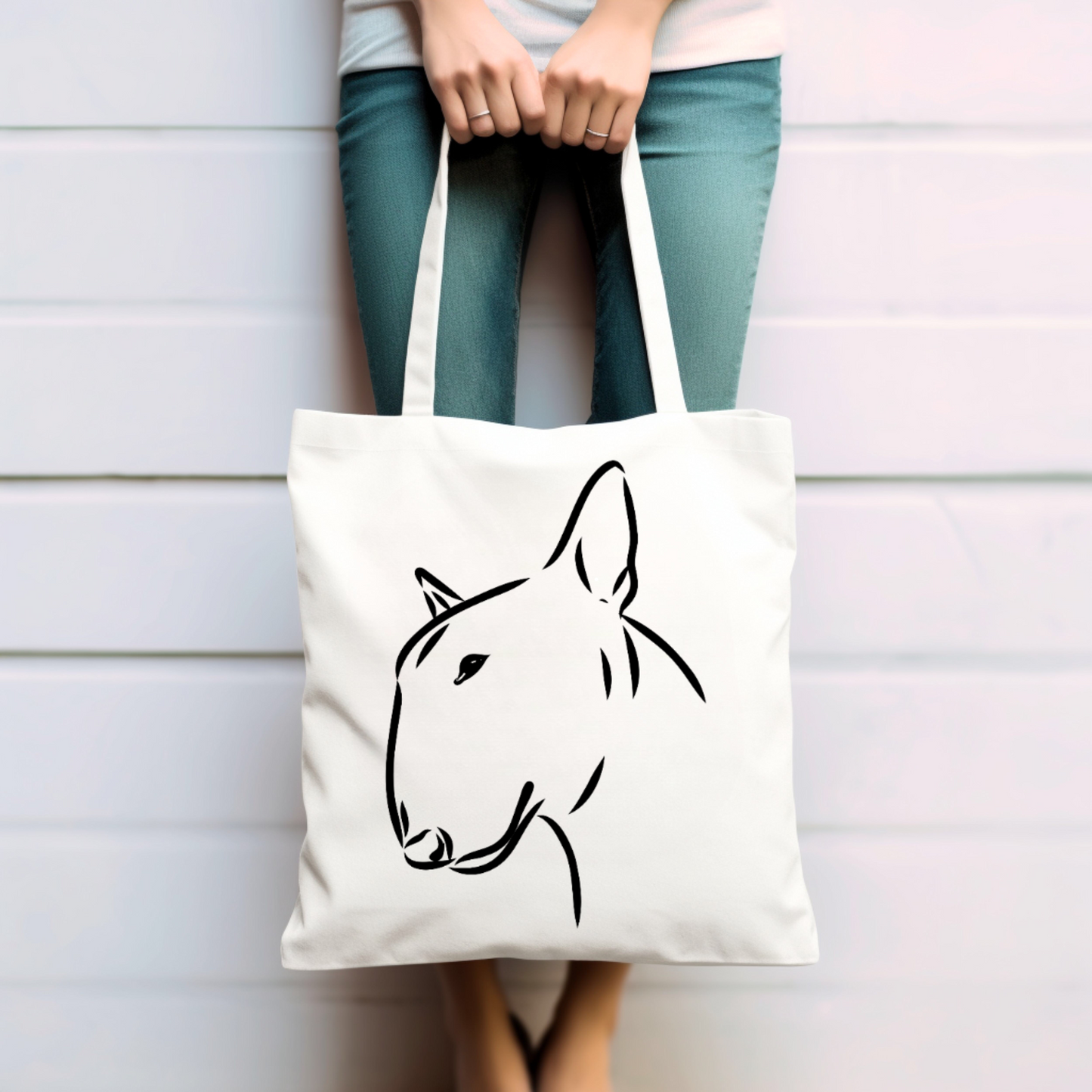 Bullterrier, Miniatur Bullterrier  - Baumwolltasche