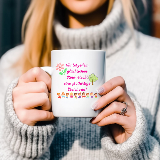 Abschiedsgeschenk Kindergarten, Erzieherin - Tasse glossy