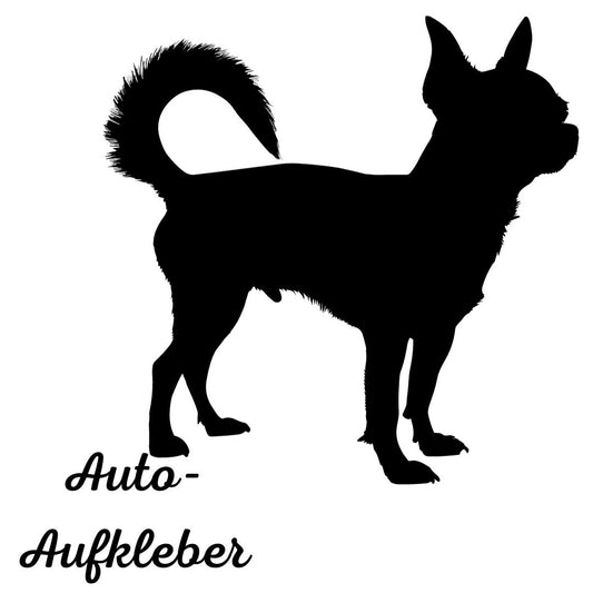 Chihuahua  Silhouette , Aufkleber - Autoaufkleber, Vinylaufklber mit oder ohne Name