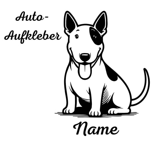 Bullterrier, Miniatur Bullterrier, Aufkleber - Autoaufkleber, Vinylaufklber