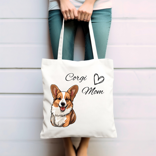 Corgi Mom, - Baumwolltasche