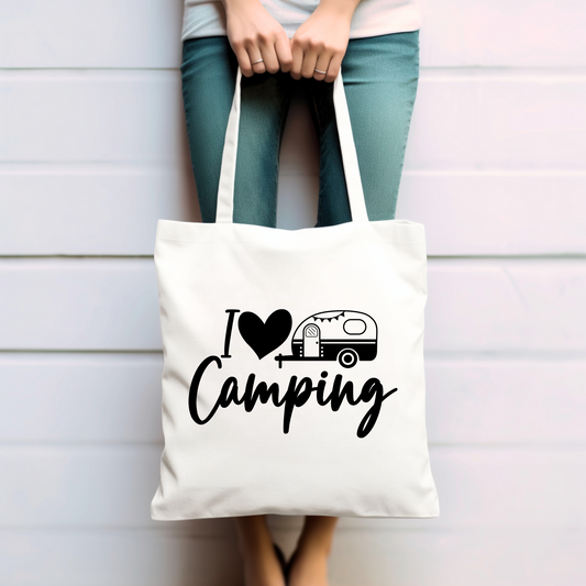 I love camping - Baumwolltasche