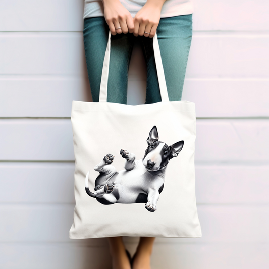Verrückter Bullterrier - Baumwolltasche