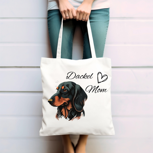 Dackel Mom - Baumwolltasche