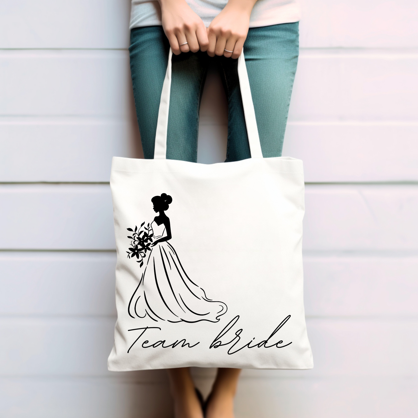 Team bride - Baumwolltasche
