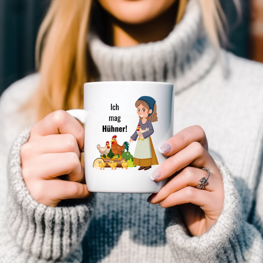 Ich mag Hühner! - Tasse glossy