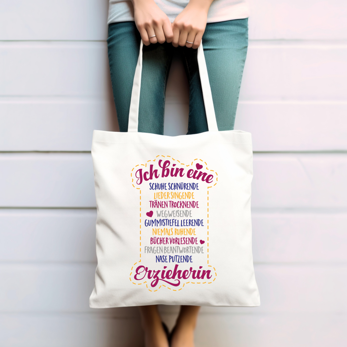 Ich bin eine Erzieherin - Baumwolltasche
