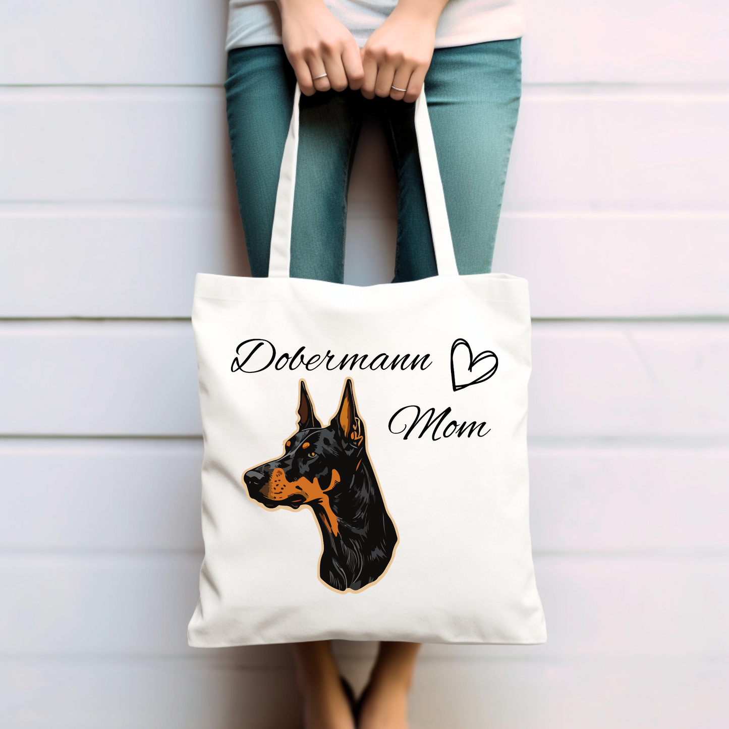Dobermann Mom - Baumwolltasche