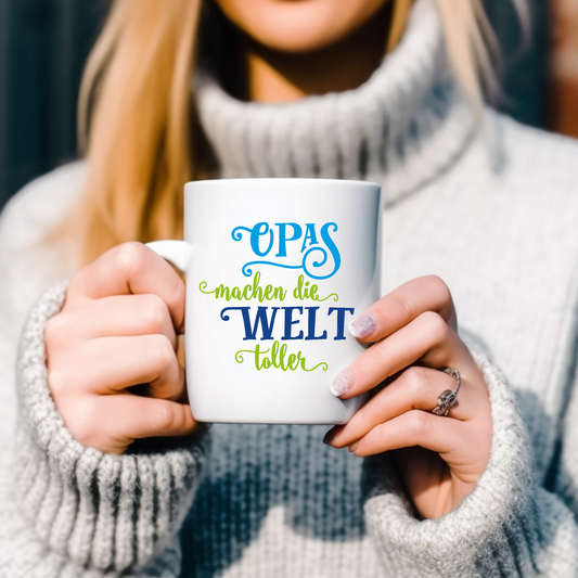 Opas machen die Welt toller - Tasse glossy