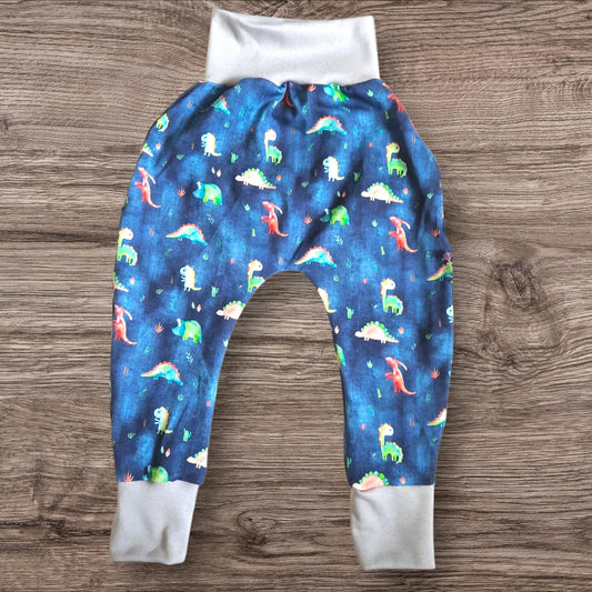 Größe 86-92 Pumphose , Jersey Dinos, blau