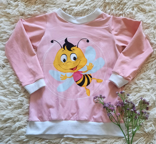 Größe 104/110 Hoodie / Pullover rosa Biene