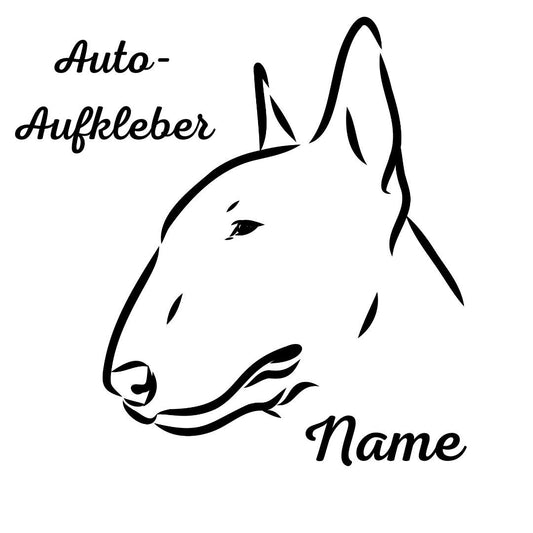 Bullterrier, Miniatur Bullterrier, Aufkleber - Autoaufkleber, Vinylaufklber