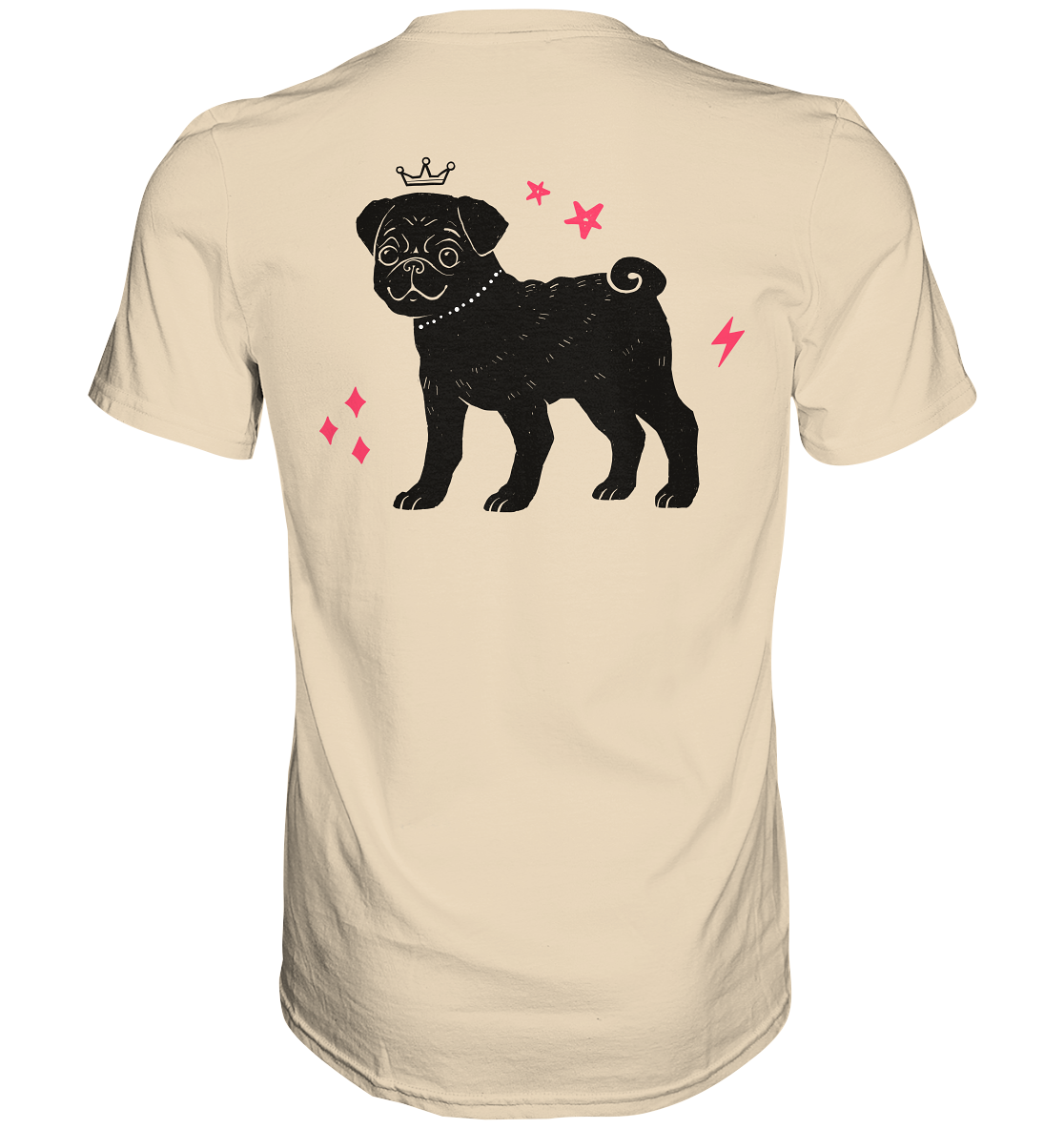 Mops mit Krone - Premium Shirt