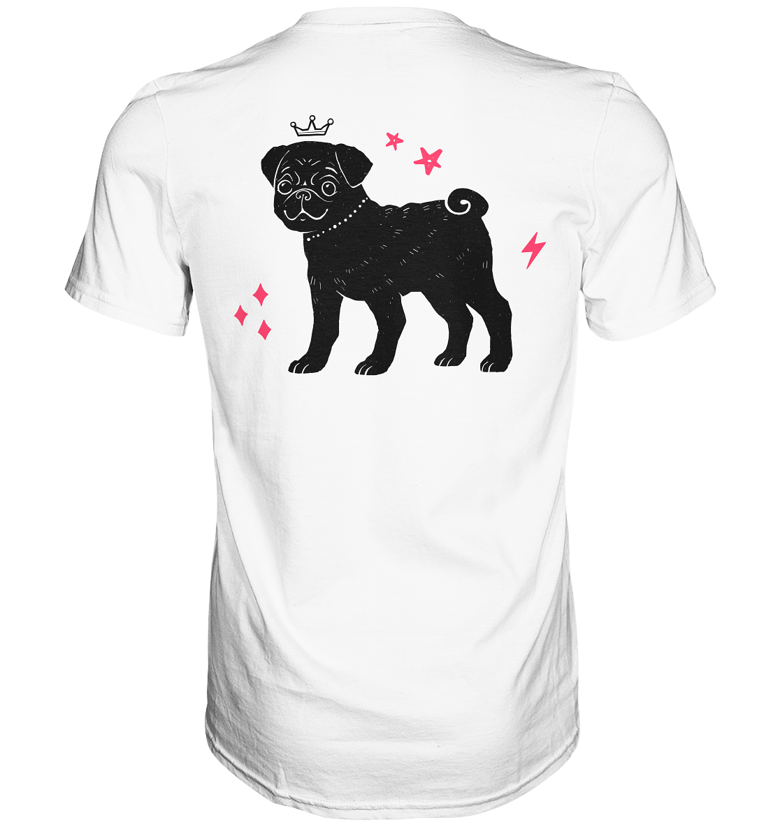 Mops mit Krone - Premium Shirt