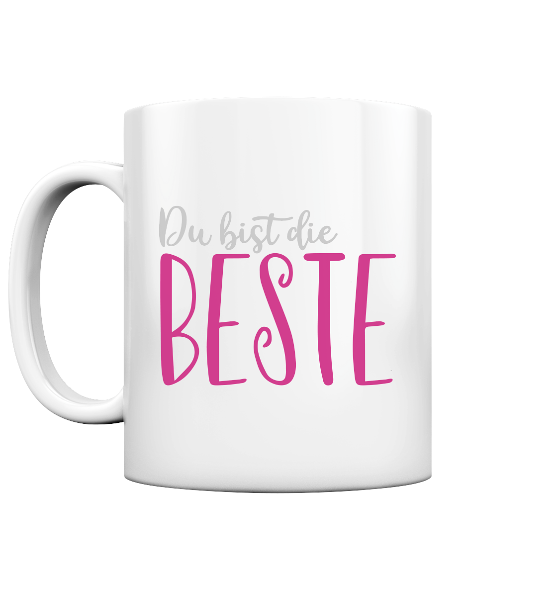 Du bist die beste - Tasse glossy