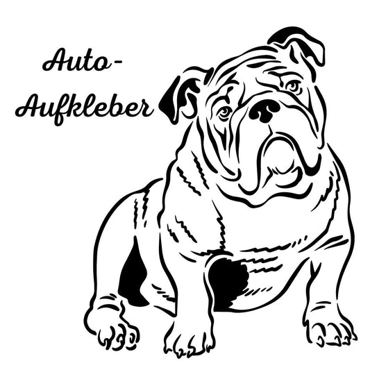 englische  Bulldogge, Aufkleber - Autoaufkleber, Vinylaufklber