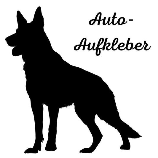 Schäferhund Silhouette , Aufkleber - Autoaufkleber, Vinylaufklber mit oder ohne Name