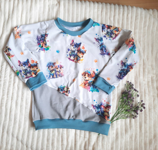 Gr. 116/122 - Pullover, Hoodie, Jersey, Schnüffler,  Hunde