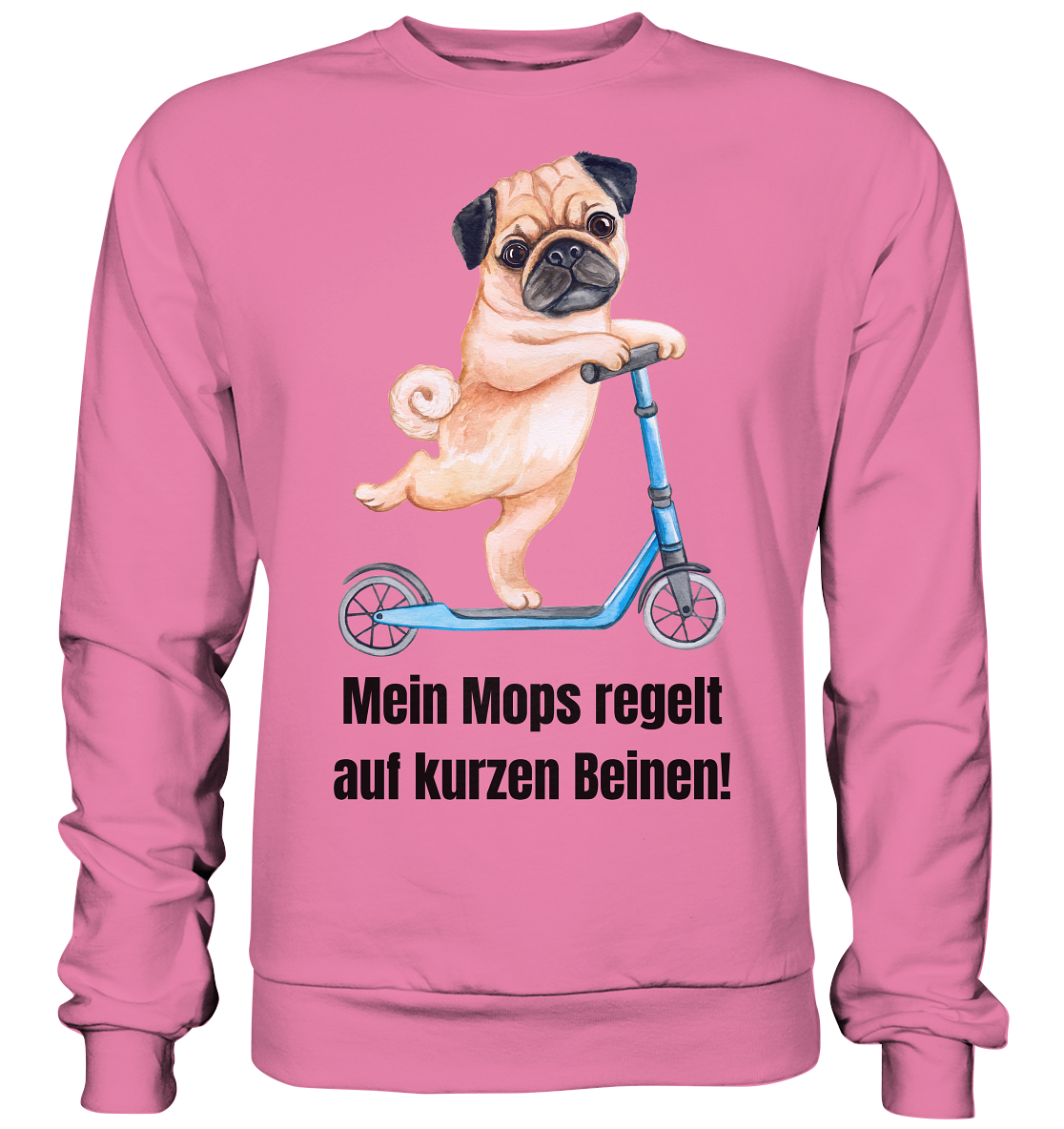 Mein Mops regelt auf kurzen Beinen. - Basic Sweatshirt