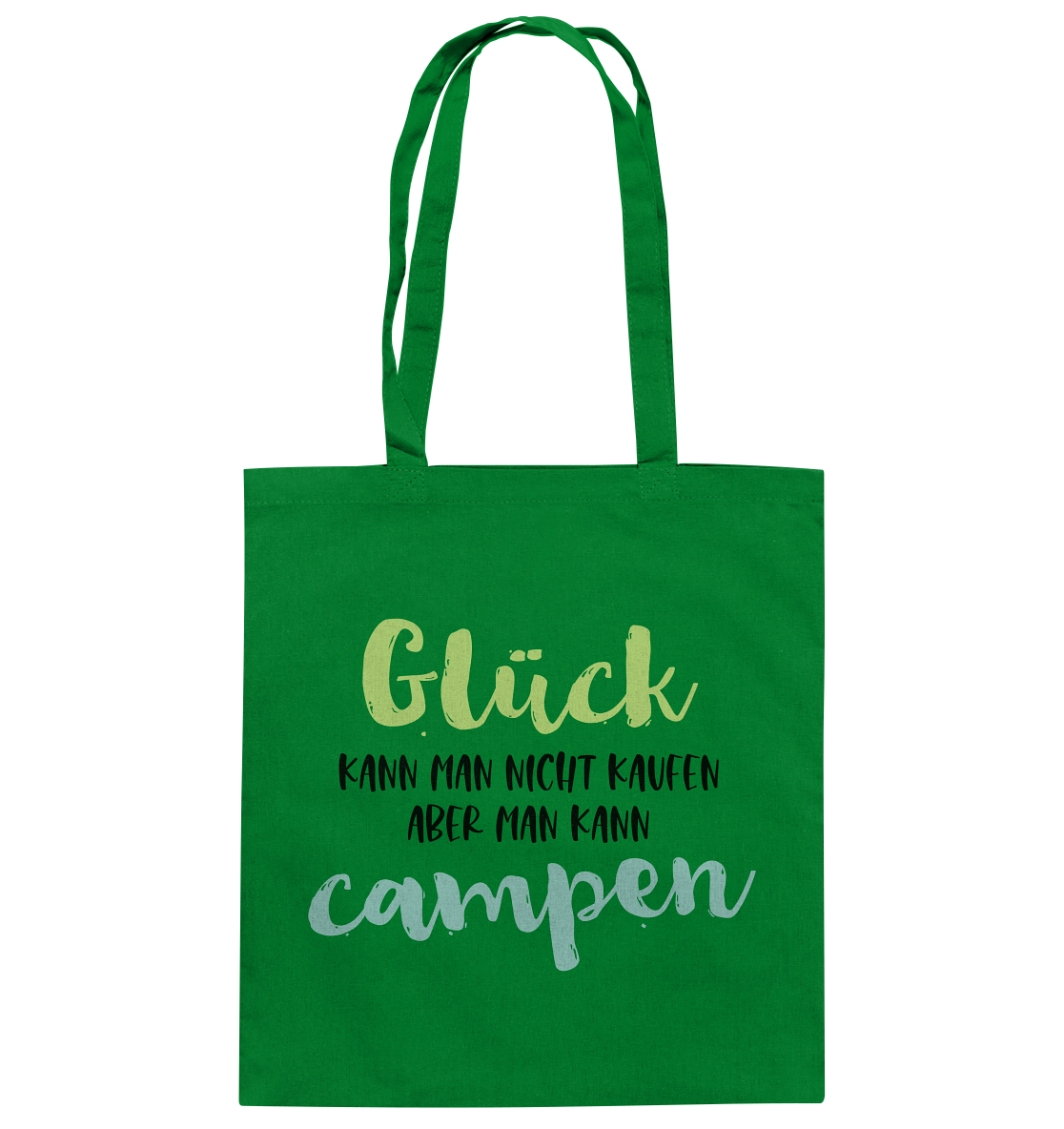 Glück kann man nicht kaufen aber man kann campen - Baumwolltasche