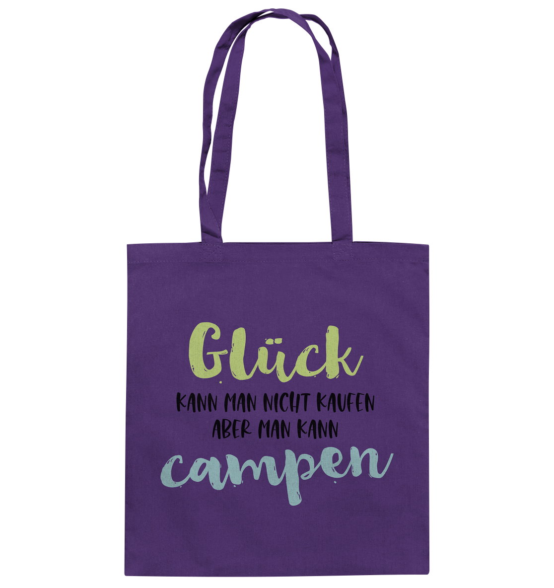 Glück kann man nicht kaufen aber man kann campen - Baumwolltasche