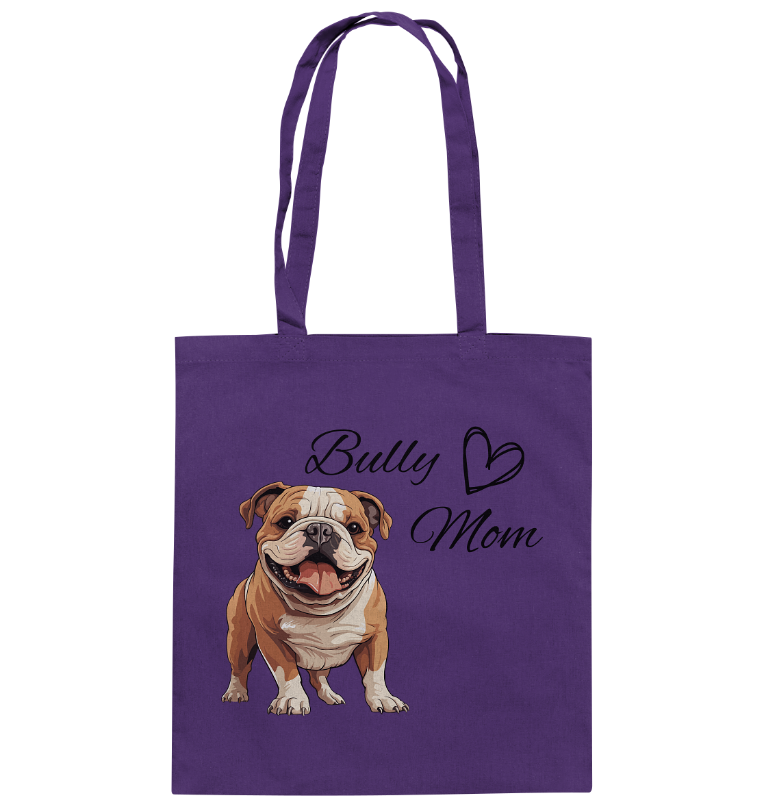 Bully Mom, englische Bulldogge  - Baumwolltasche