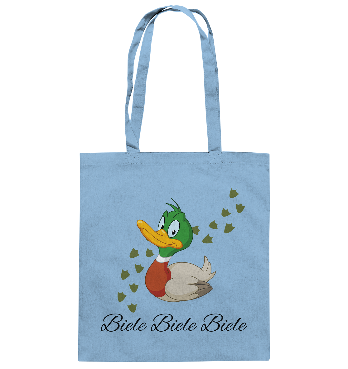 Ente, biele biele biele, lustige - Baumwolltasche