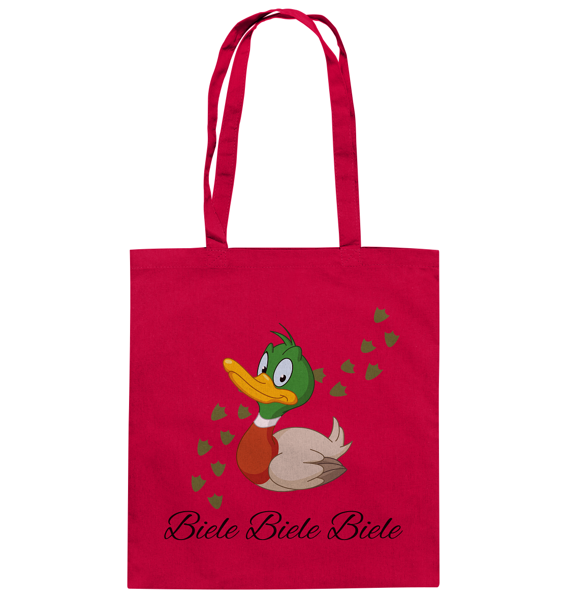 Ente, biele biele biele, lustige - Baumwolltasche