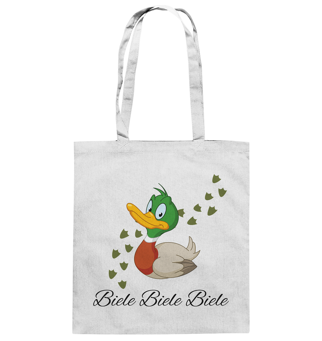 Ente, biele biele biele, lustige - Baumwolltasche