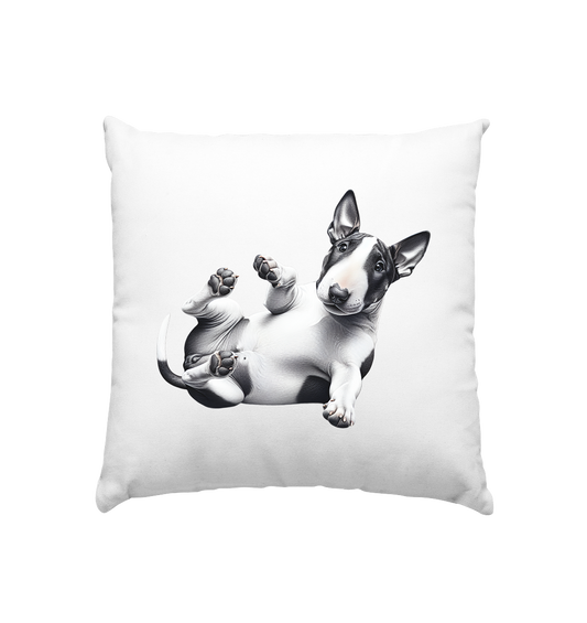 Verrückter Bullterrier - Kissen 40x40cm