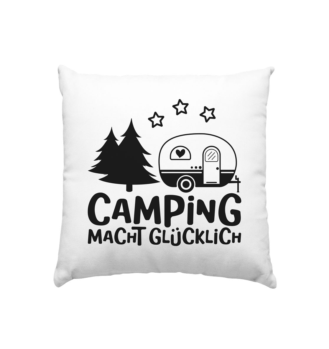 Camping macht glücklich  - Kissen 40x40cm