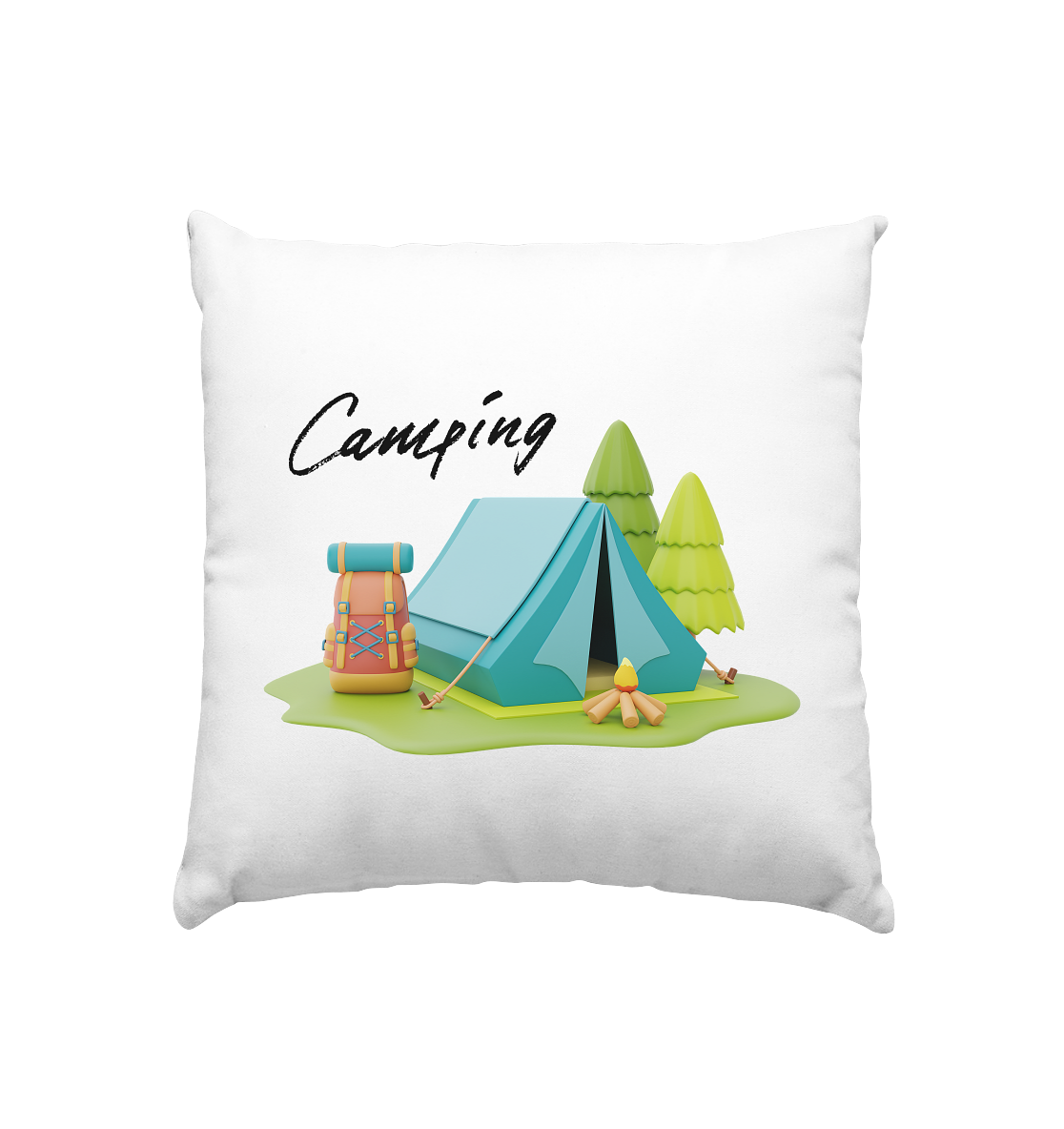 Camping, Zelt - Kissen 40x40cm