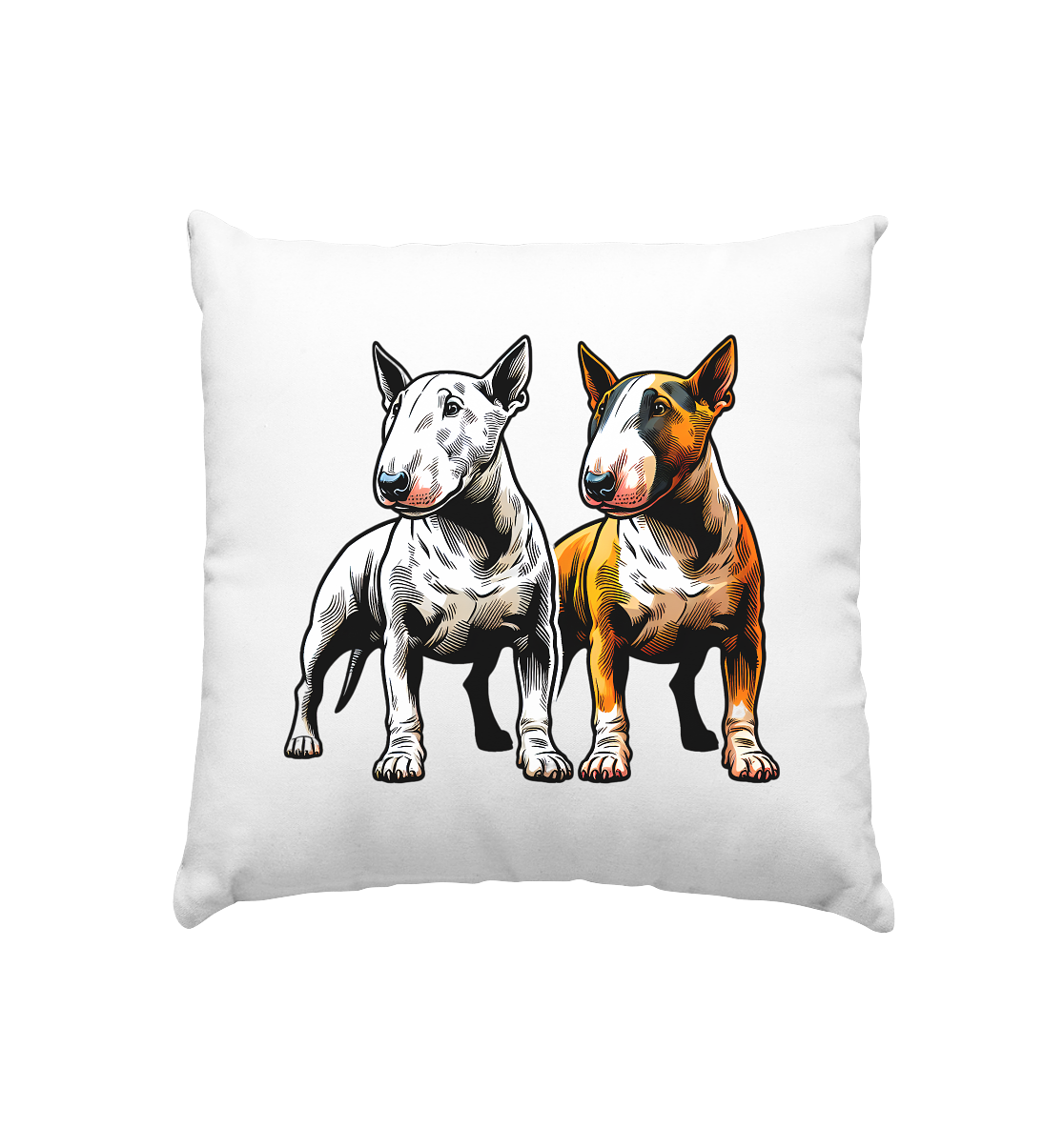 Bullterrier, Miniatur Bullterrier  - Kissen 40x40cm