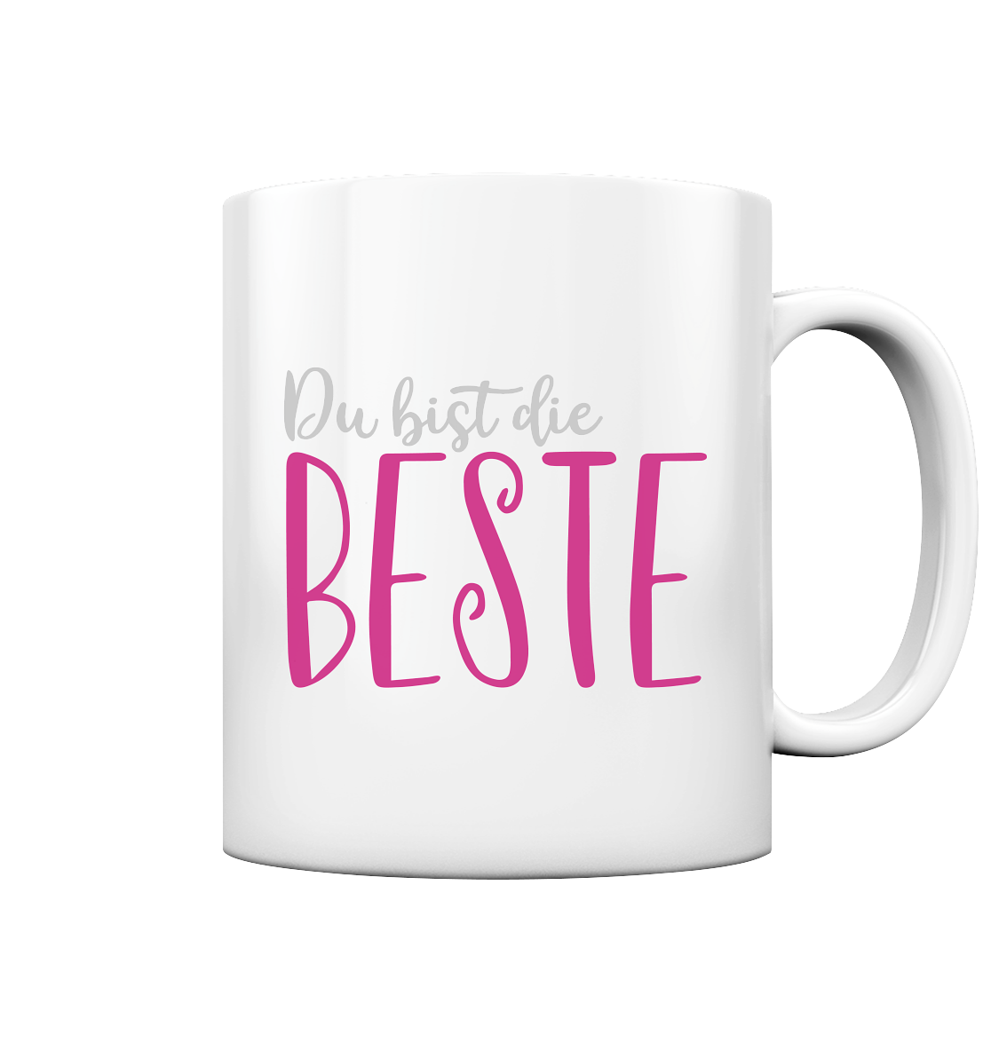 Du bist die beste - Tasse glossy