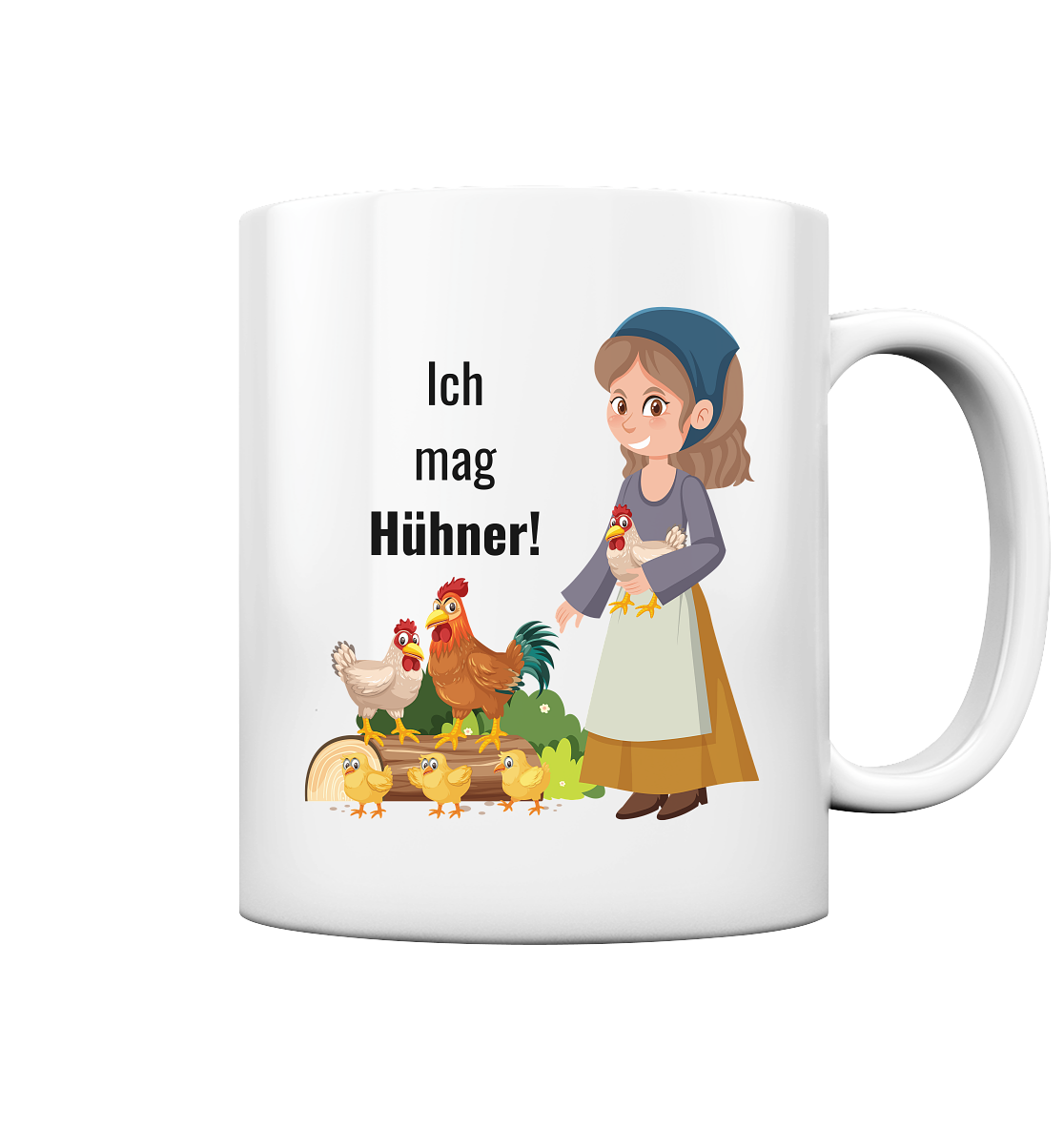 Ich mag Hühner! - Tasse glossy