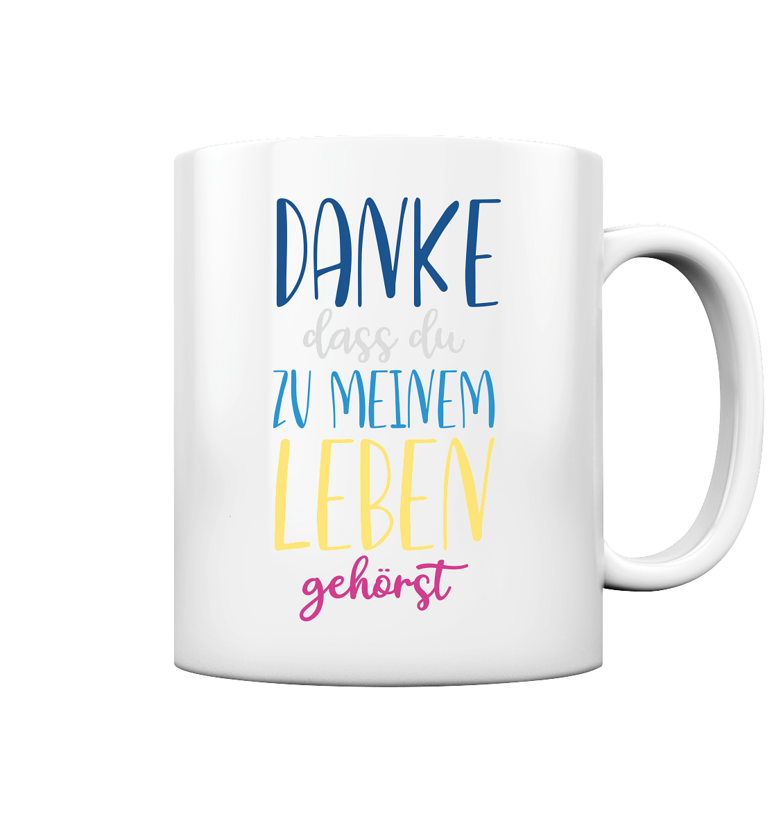 Danke das du zu meinem Leben gehörst - Tasse glossy