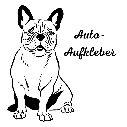 Französische Bulldogge  Aufkleber - Autoauflkeber, Vinylaufklber
