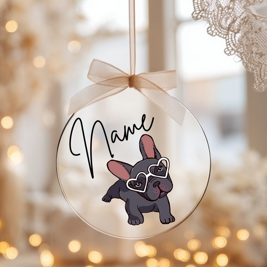 Weihnachtsbaumanhänger - französische Bulldogge