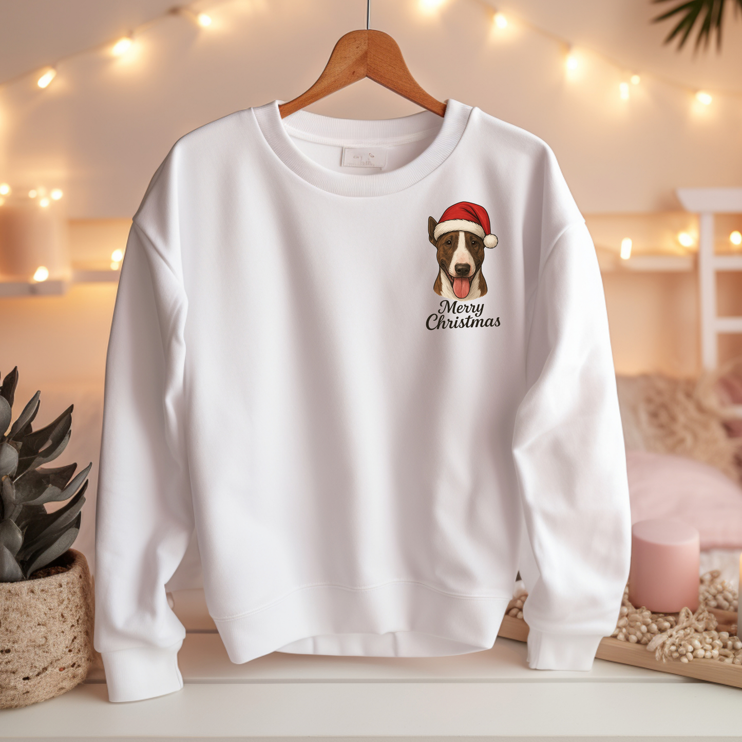 Bullterrier Merry Christmas - Weihnachts-Sweatshirt