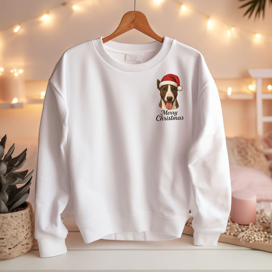 Bullterrier Merry Christmas - Weihnachts-Sweatshirt