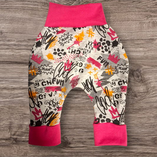 Größe 110/116 Pumphose aus Alpenfleece, pink